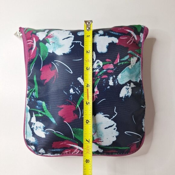 Folding Bag Tote Zipper Pouch Lightweight Beach Blue Purple - Picture 6 of 12